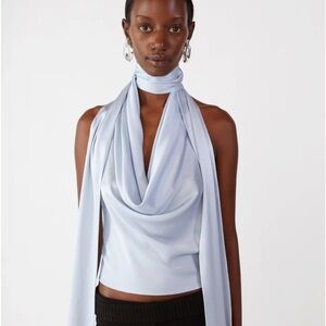 Orseund Iris Cowl Neck Halter Top